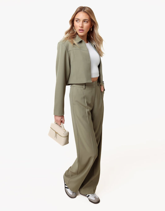 Khaki Luxury Studio - Trousers - Olivia & Kate