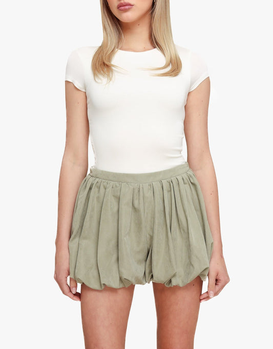 Khaki Petite Ballon - Short - Olivia & Kate