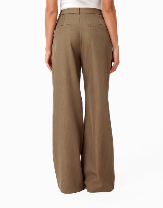 Khaki Wijde Classic - Pantalon - Olivia & Kate