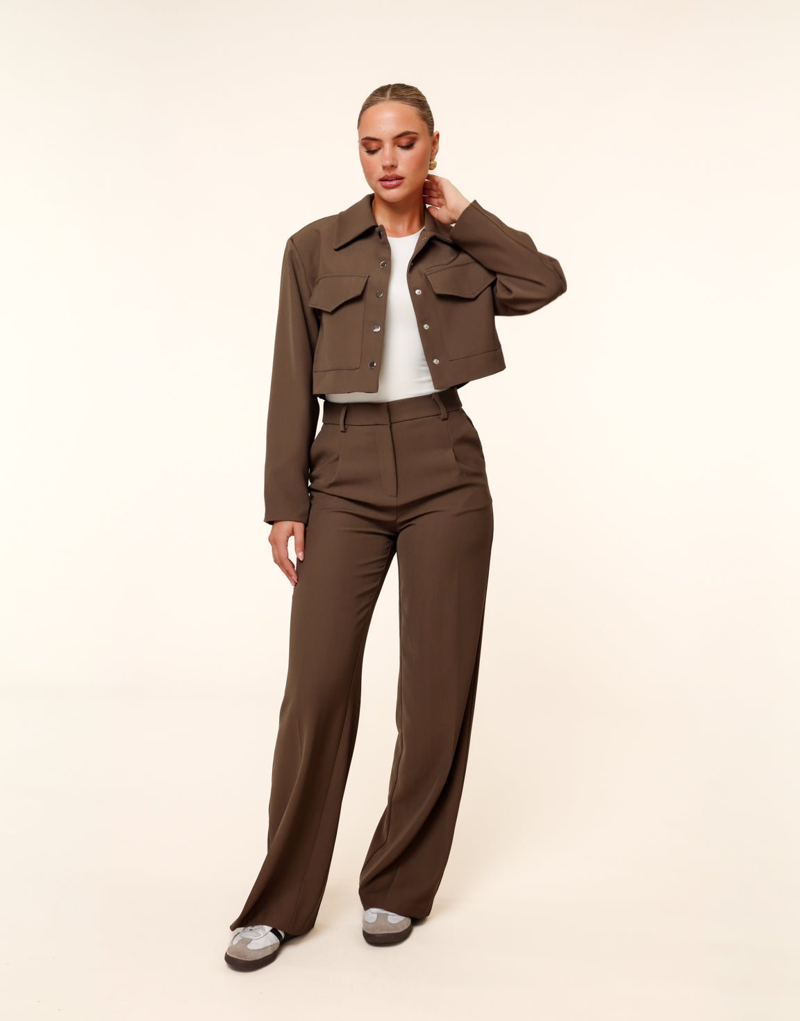 Licht Khaki Studio Cropped - Jasje - Olivia & Kate