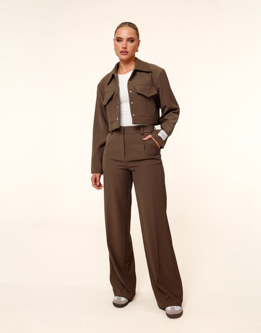 Licht Khaki Studio Cropped - Set - Olivia & Kate