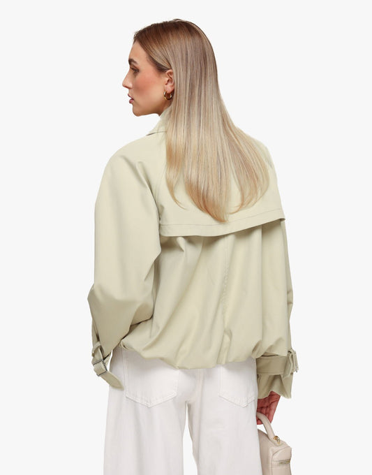 Licht Khaki Trench Bomber - Jas - Olivia & Kate