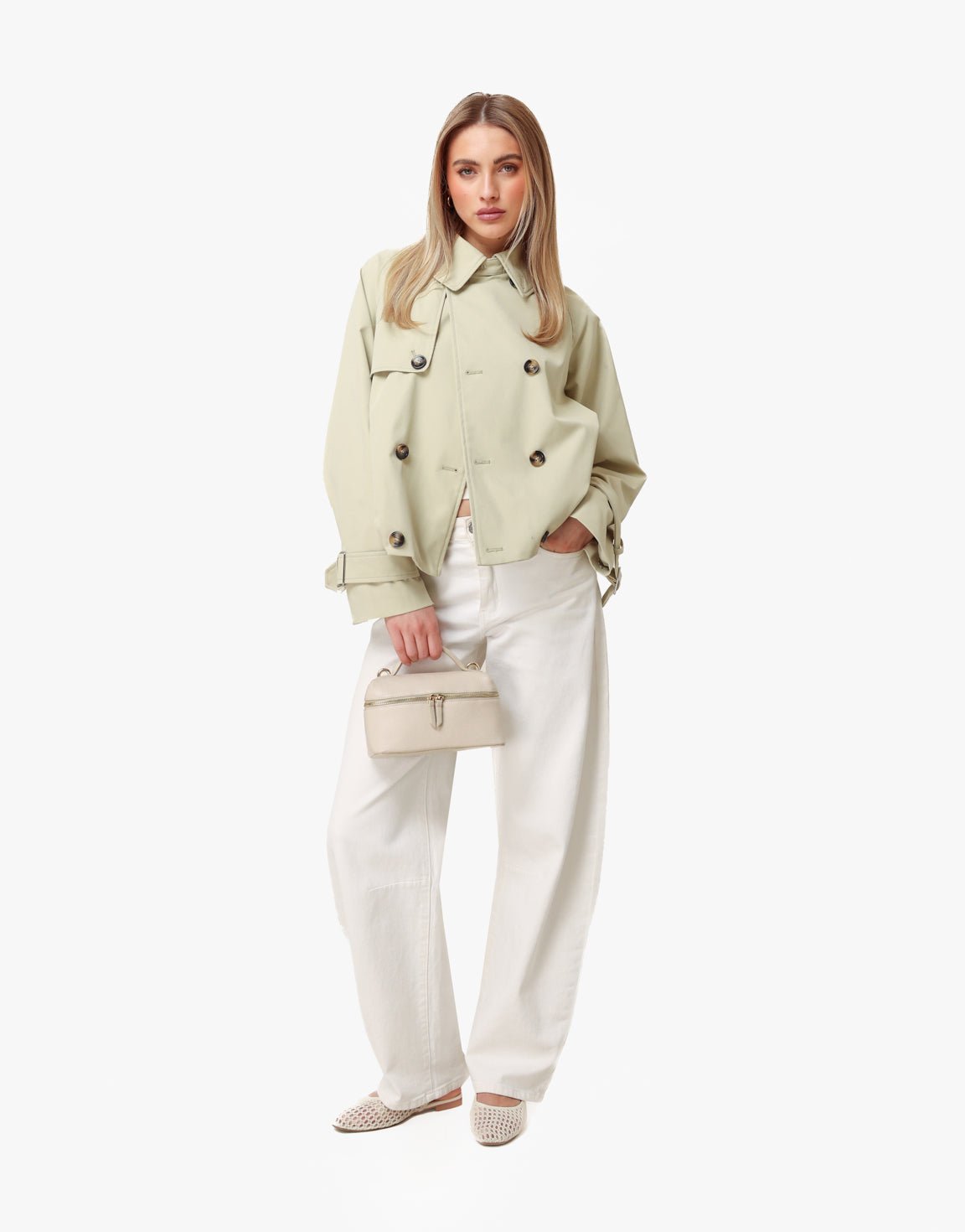 Licht Khaki Trench Bomber - Jas - Olivia & Kate