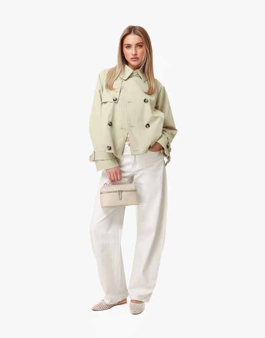 Licht Khaki Trench Bomber - Jas - Olivia & Kate