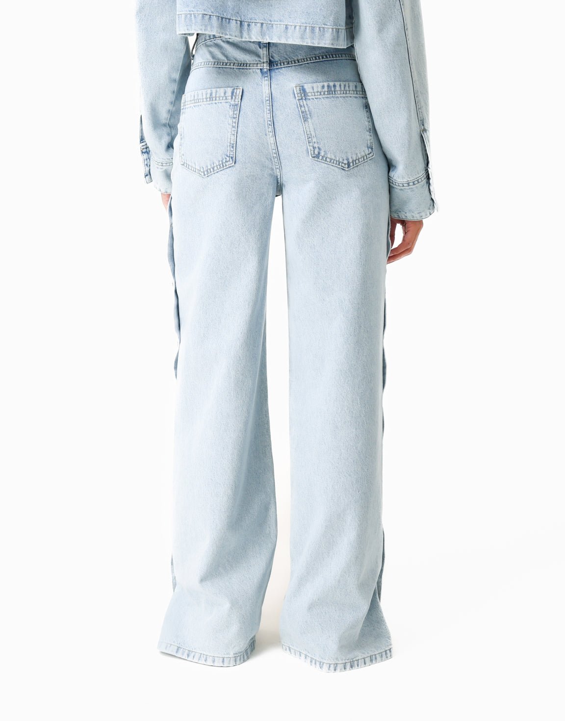 Lichtblauwe Denim Cropped - Set - Olivia & Kate