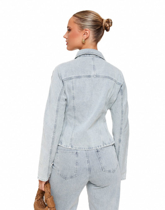 Lichtblauwe Denim Edit LS - Jasje - Olivia & Kate