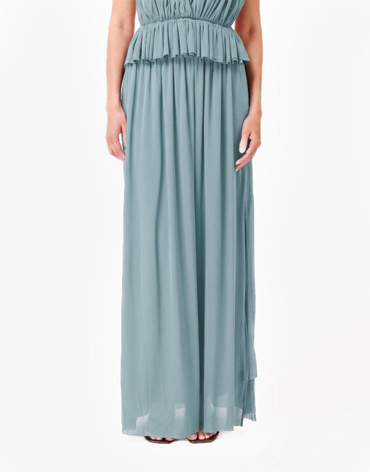 Lichtblauwe Lange Flowy - Rok - Olivia & Kate
