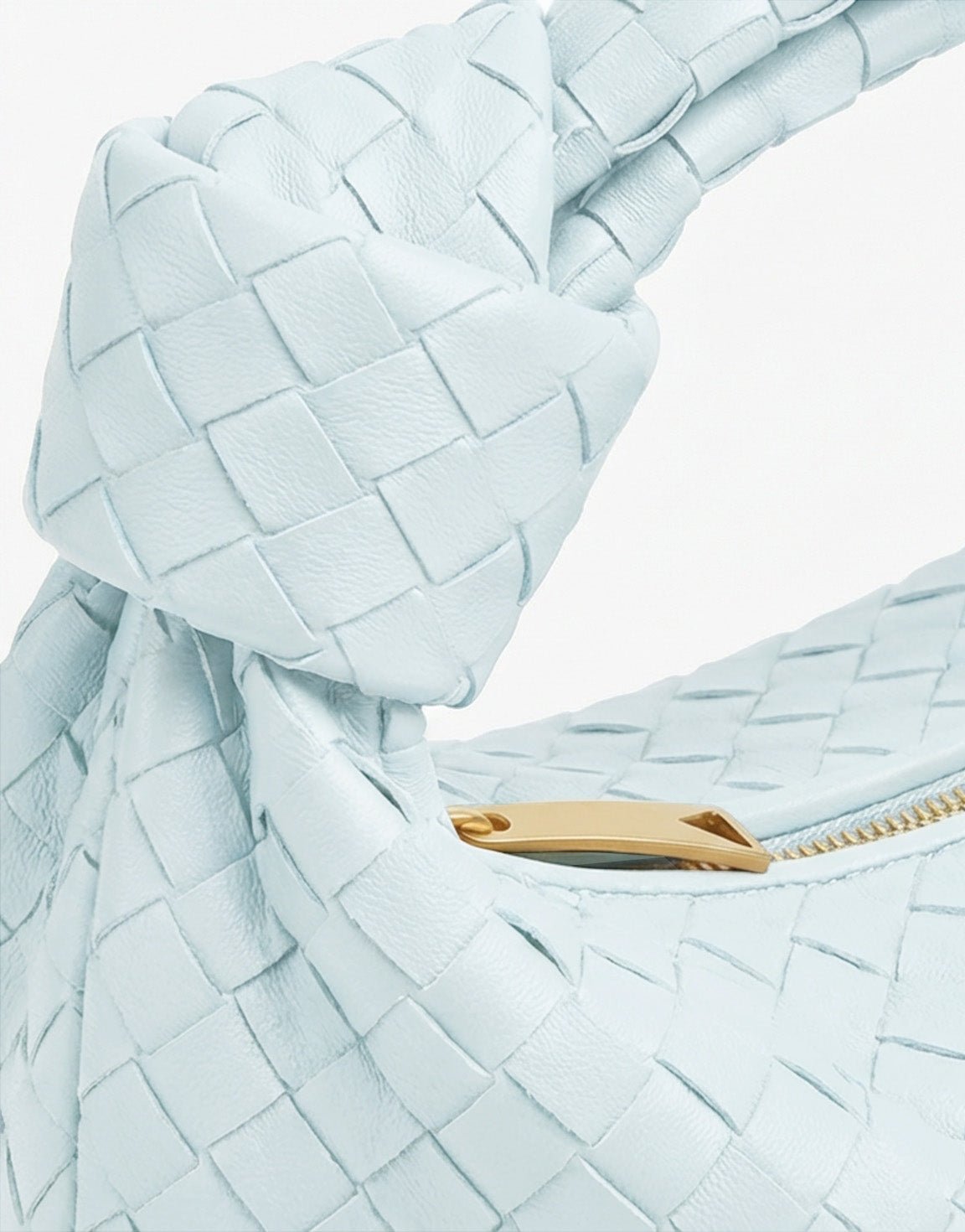 Lichtblauwe Middel Gevlochten - Tas - Olivia & Kate