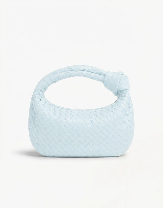 Lichtblauwe Middel Gevlochten - Tas - Olivia & Kate