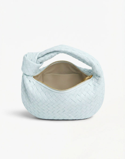 Lichtblauwe Middel Gevlochten - Tas - Olivia & Kate