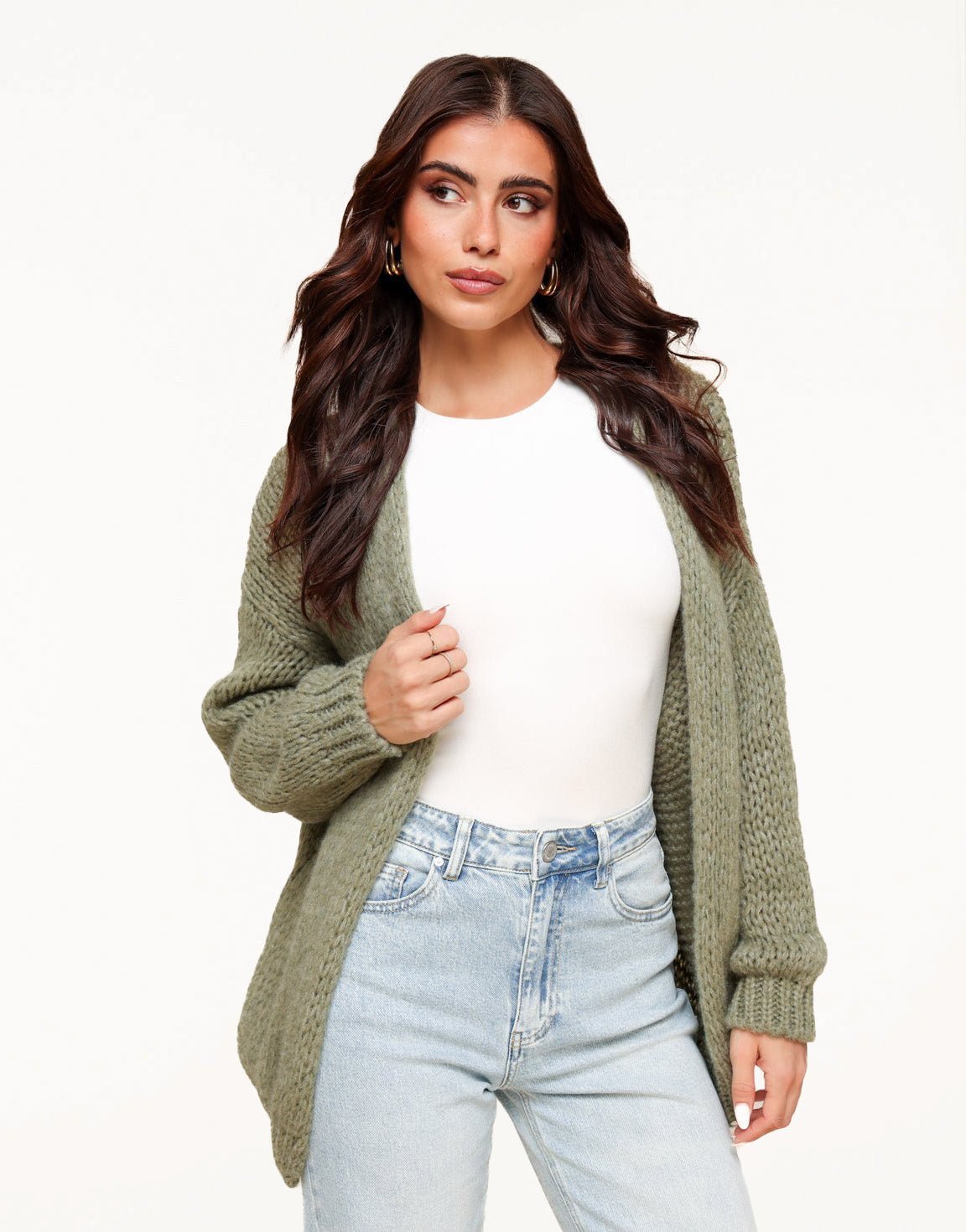 Lichte Army Groene Wollen - Vest - Olivia & Kate