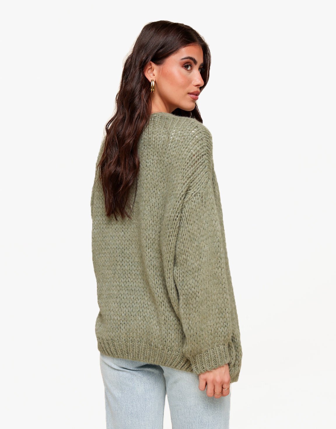 Lichte Army Groene Wollen - Vest - Olivia & Kate