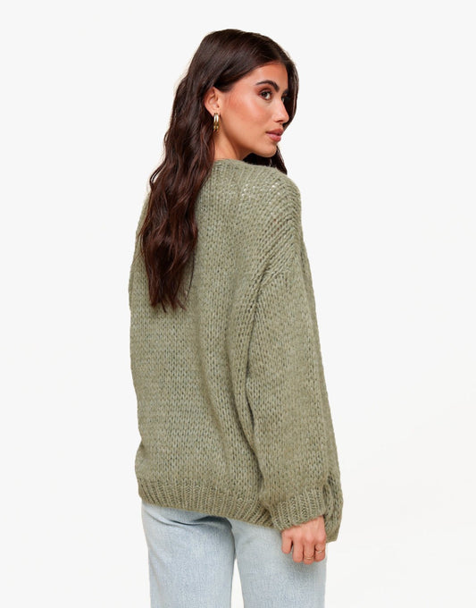 Lichte Army Groene Wollen - Vest - Olivia & Kate