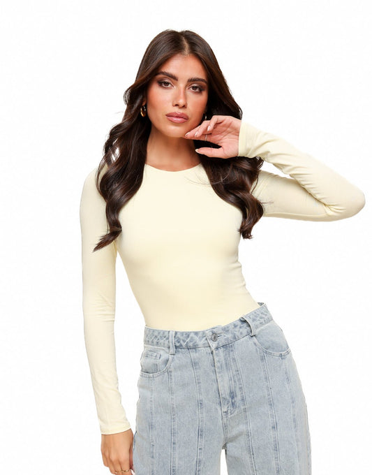 Lichtgele Basic LS - Top - Olivia & Kate