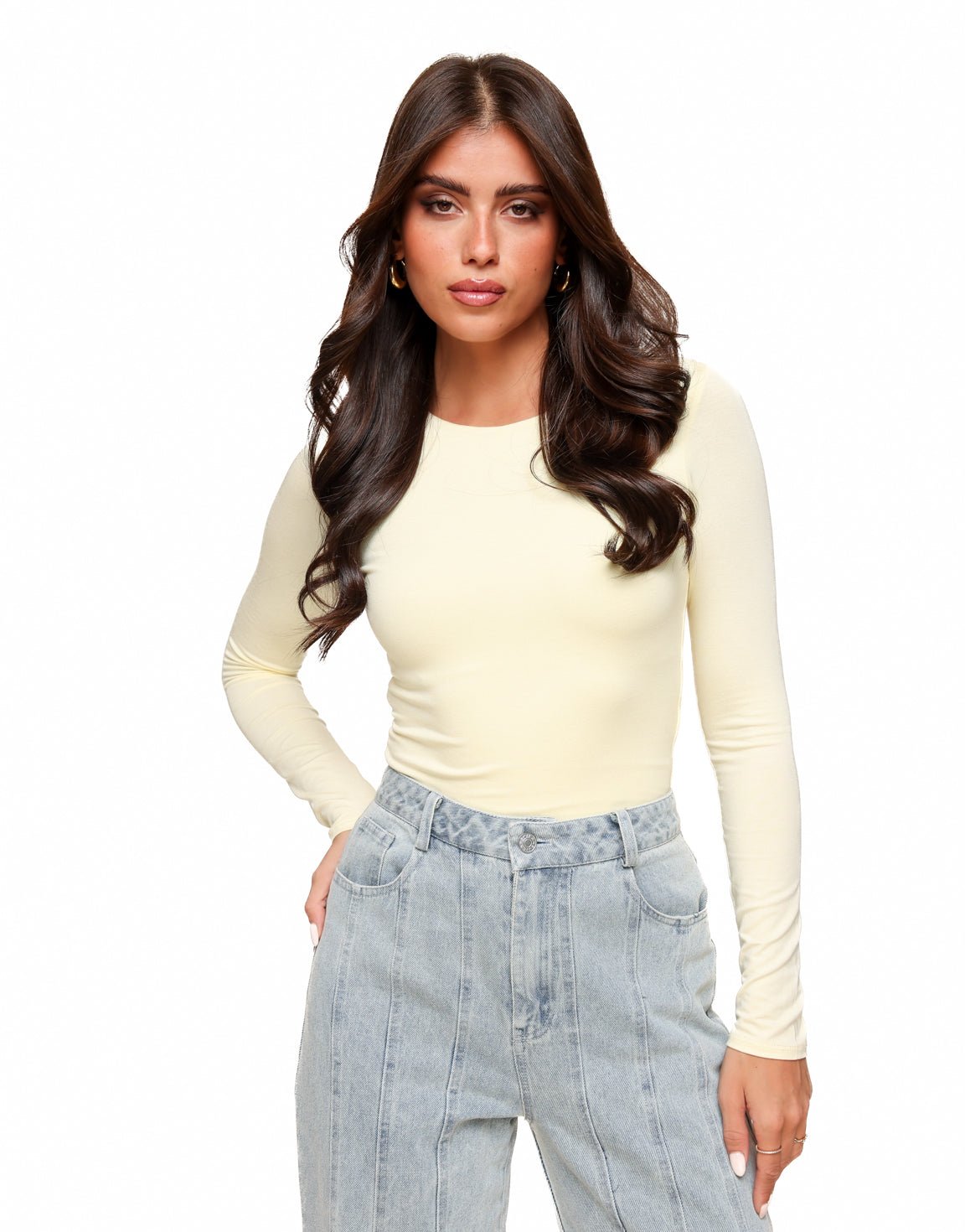 Lichtgele Basic LS - Top - Olivia & Kate