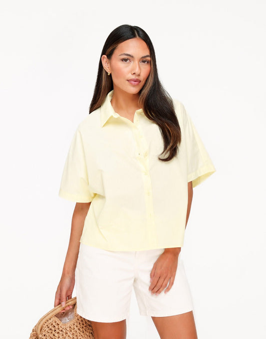 Lichtgele Basic SS - Blouse - Olivia & Kate