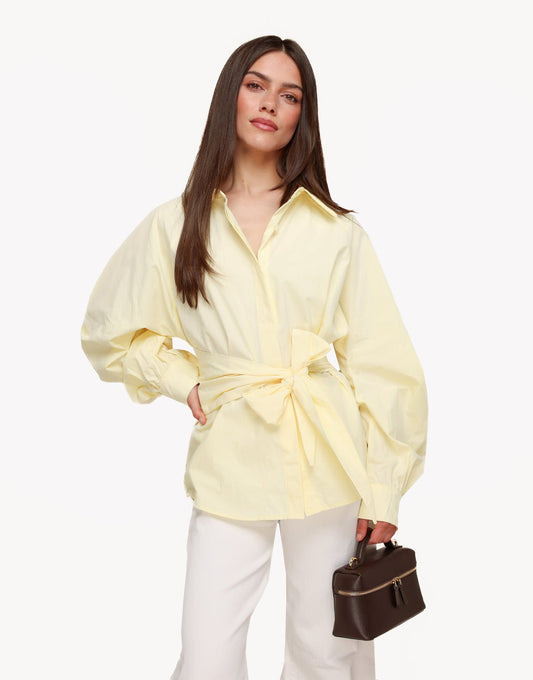 Lichtgele Gestrikte - Blouse - Olivia & Kate