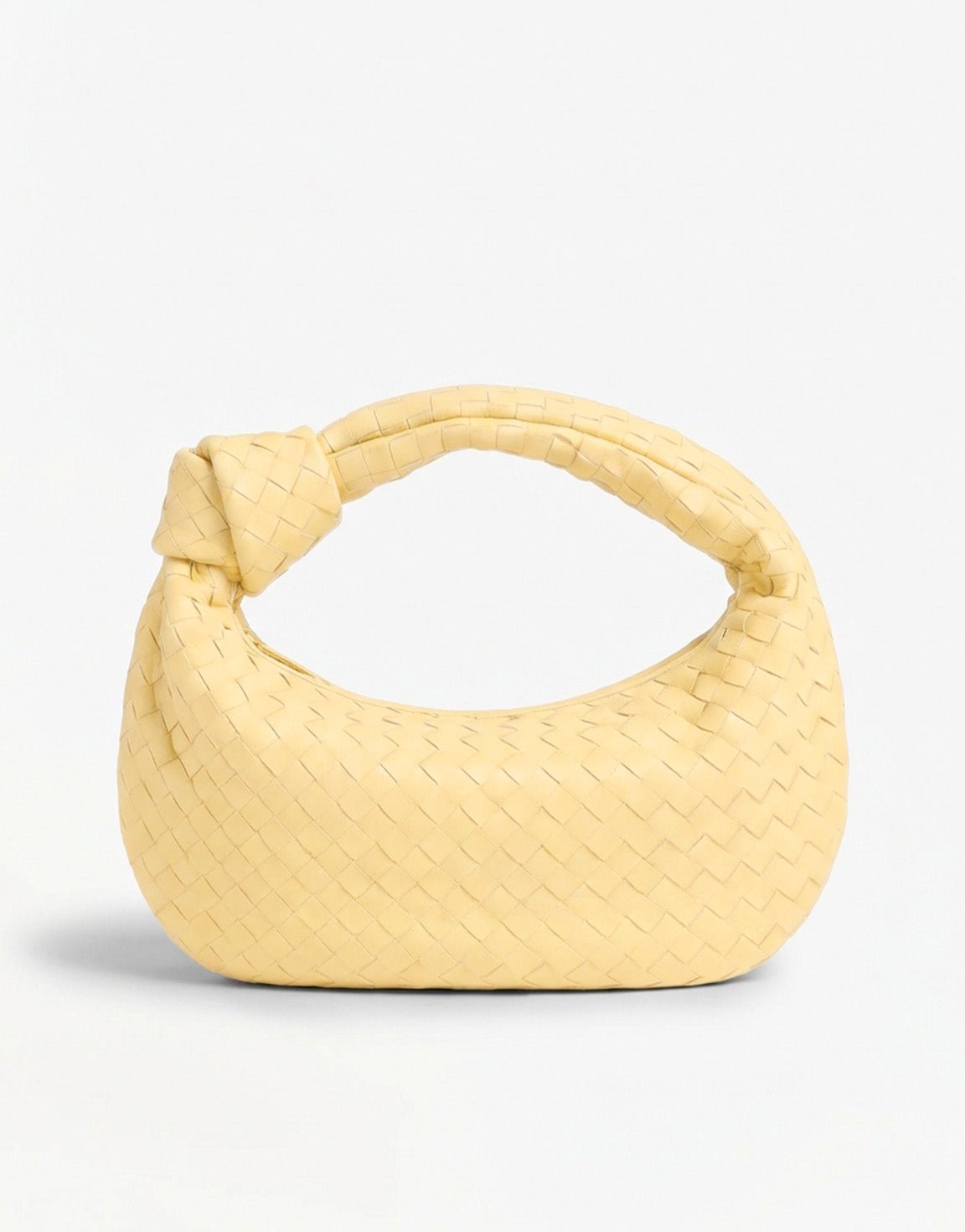 Lichtgele Grote Brede Gevlochten - Tas - Olivia & Kate
