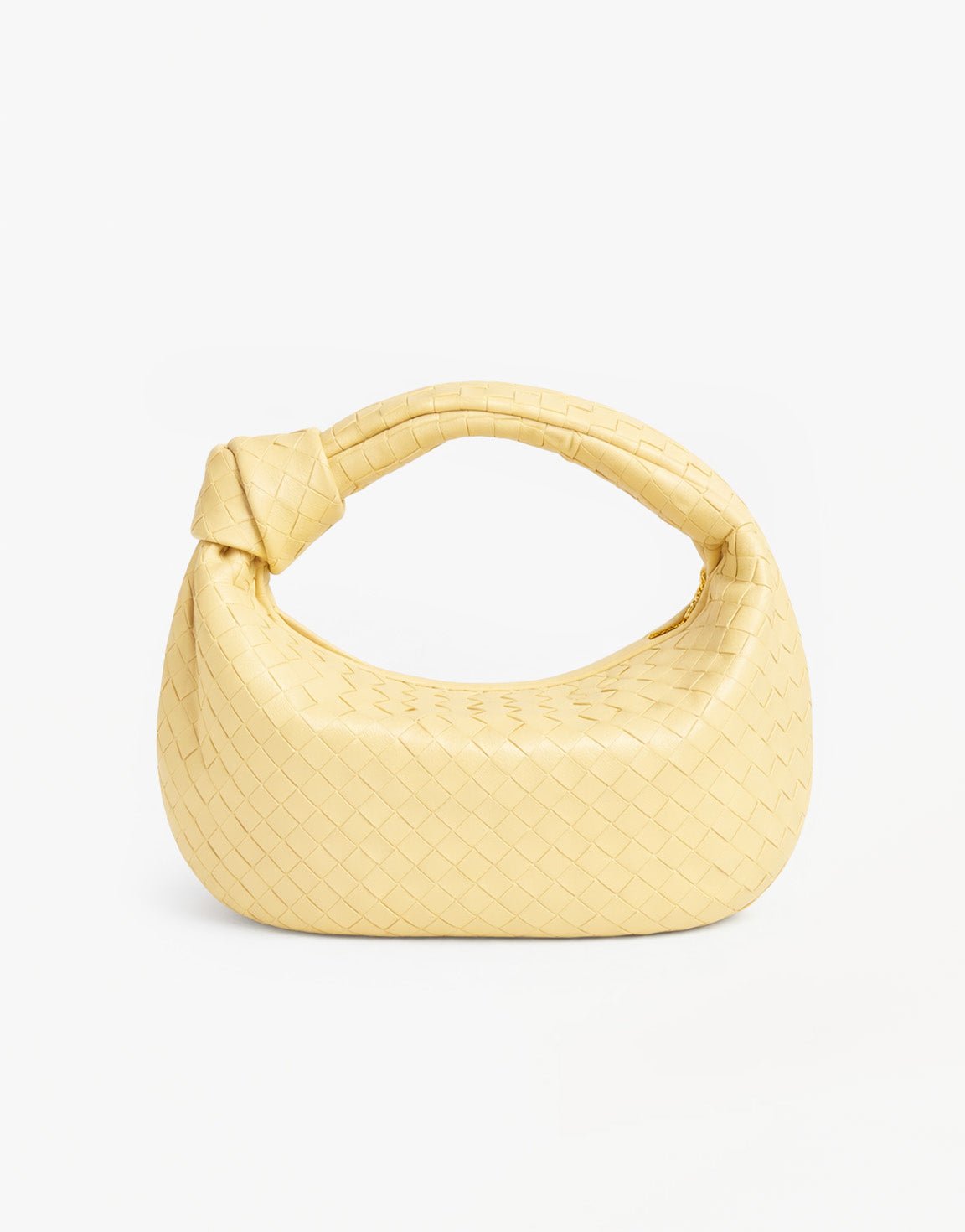Lichtgele Grote Brede Gevlochten - Tas - Olivia & Kate