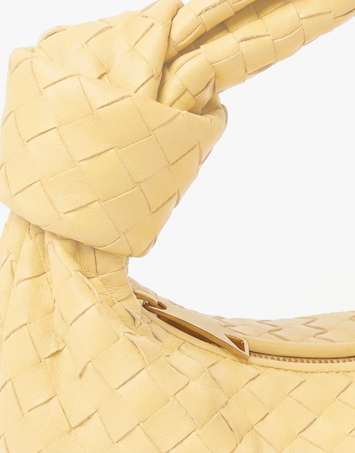 Lichtgele Grote Brede Gevlochten - Tas - Olivia & Kate
