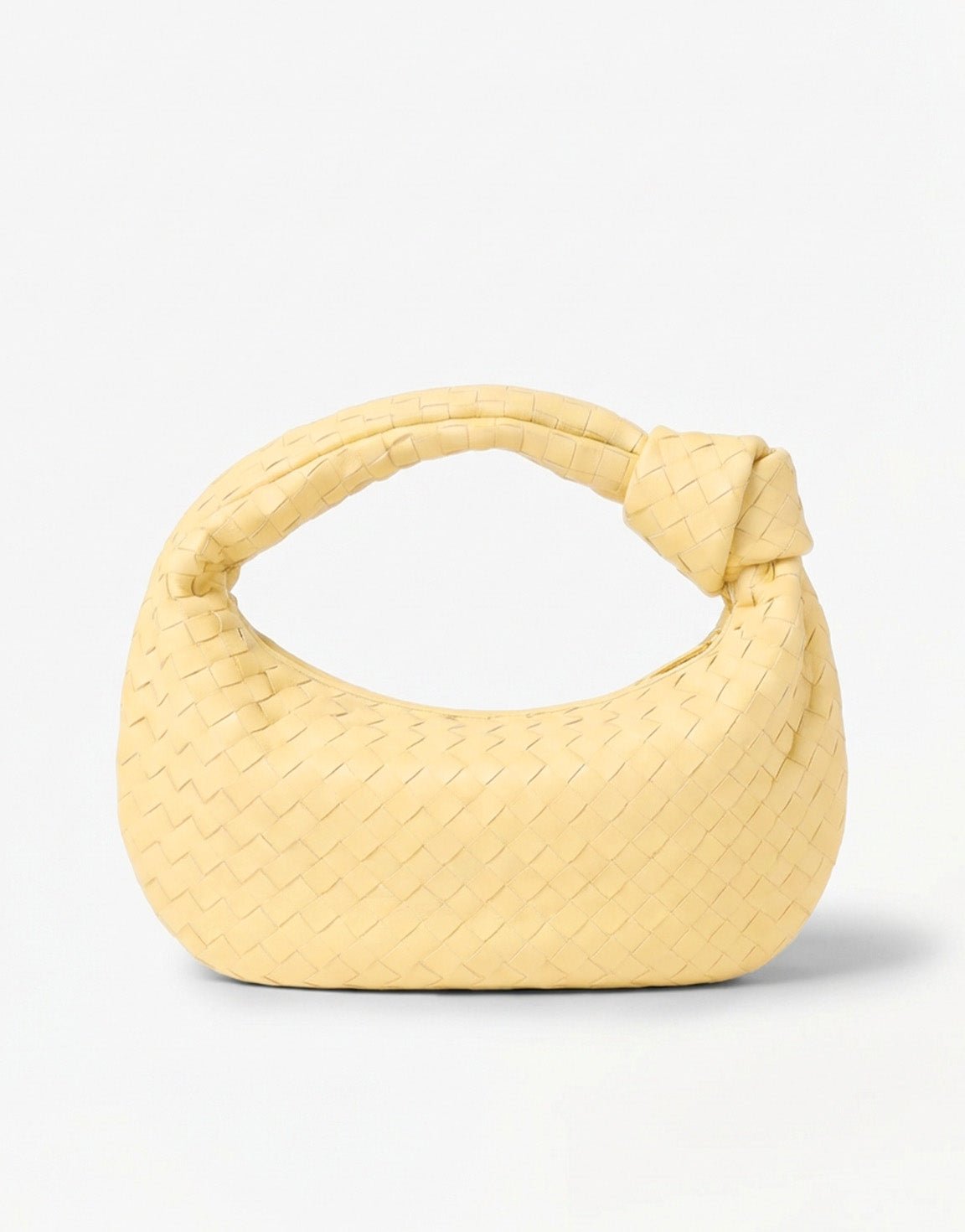Lichtgele Grote Brede Gevlochten - Tas - Olivia & Kate