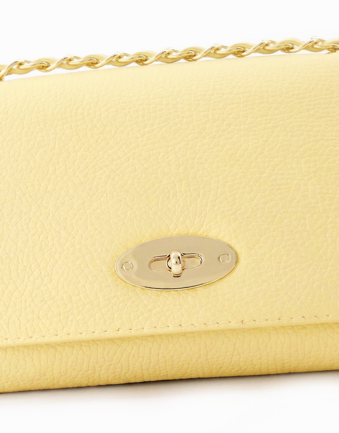 Lichtgele Leren Crossbody - Tas - Olivia & Kate