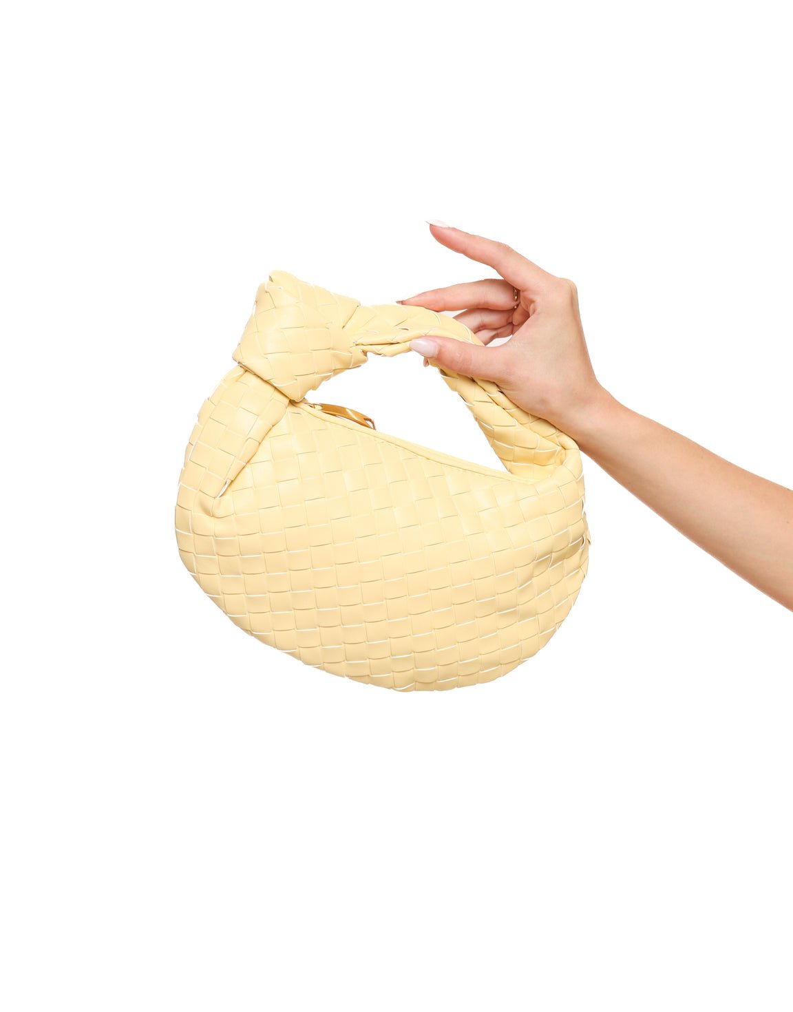 Lichtgele Middel Gevlochten - Tas - Olivia & Kate