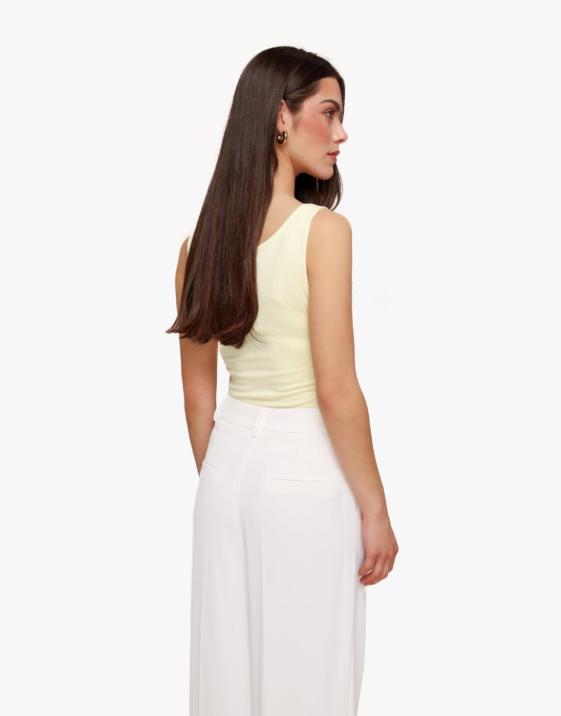 Lichtgele Omkeerbare Mouwloze Basic - Top - Olivia & Kate