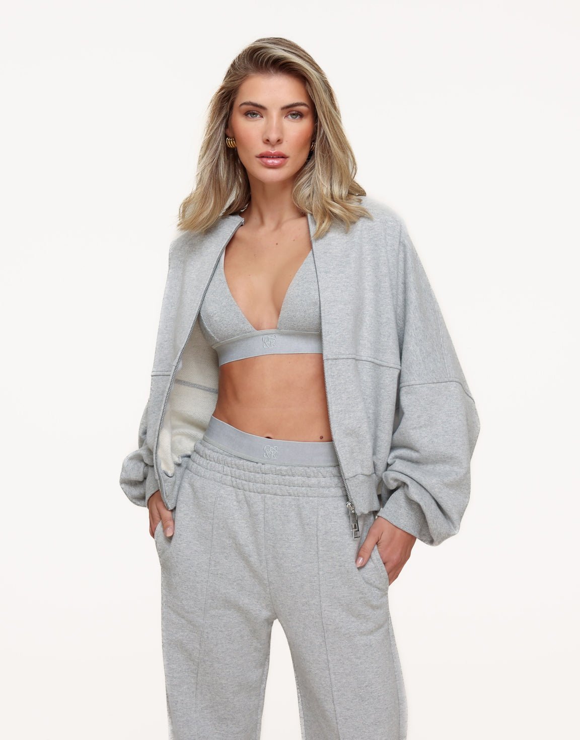 Lichtgrijze Boxer - Short - Olivia & Kate