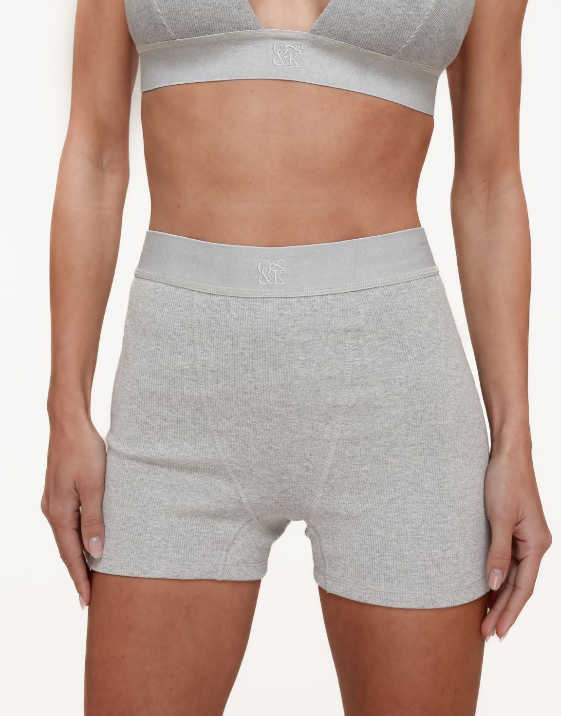 Lichtgrijze Boxer - Short
