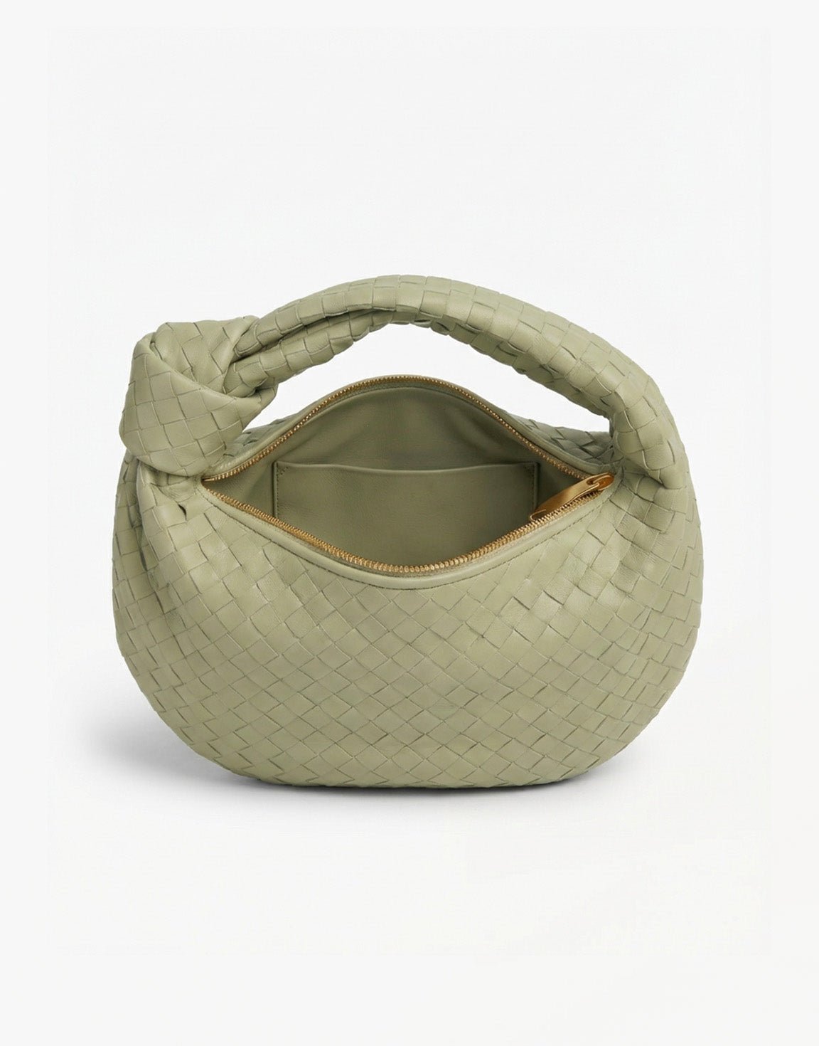 Lichtgroene Grote Brede Gevlochten - Tas - Olivia & Kate