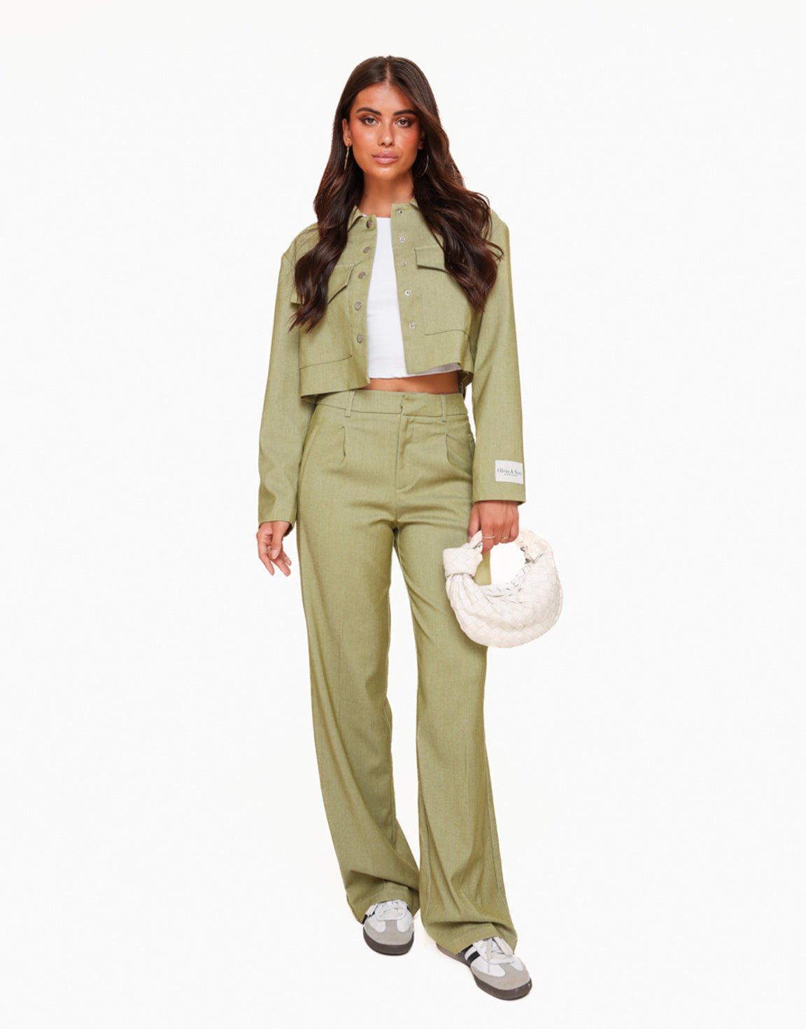 Light green STUDIO Cropped - Jacket - Olivia & Kate