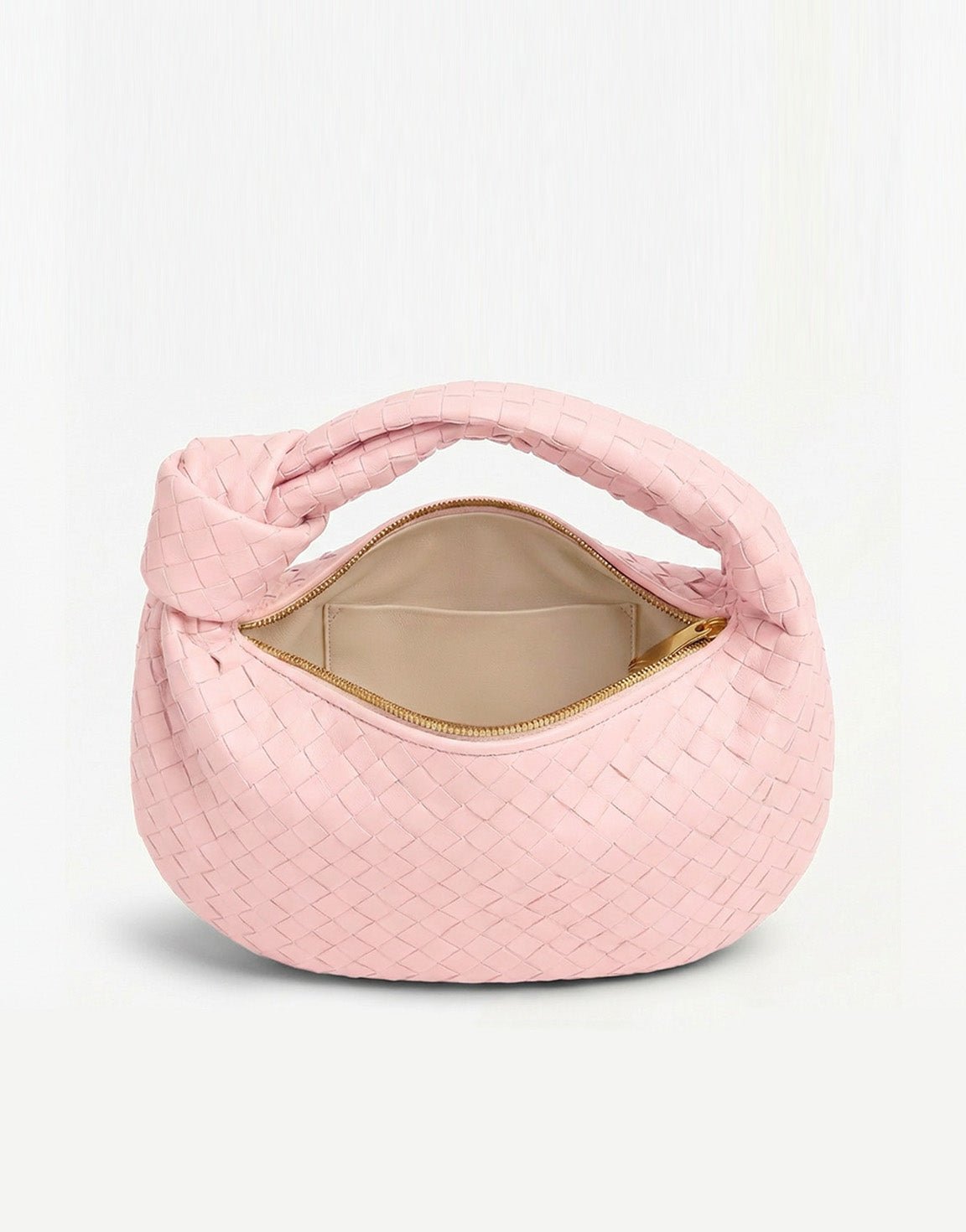 Lichtroze Grote Brede Gevlochten - Tas - Olivia & Kate