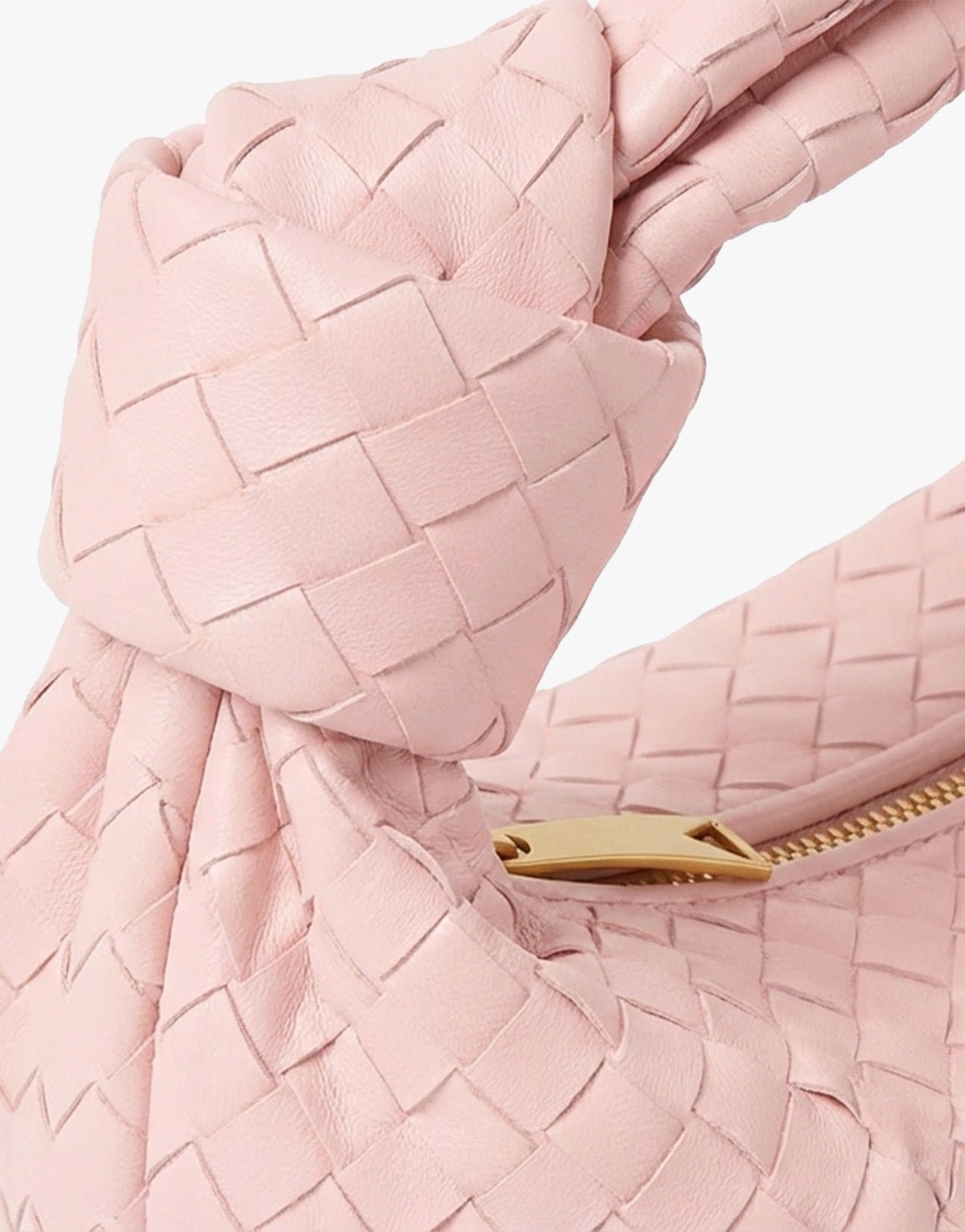 Lichtroze Grote Brede Gevlochten - Tas - Olivia & Kate