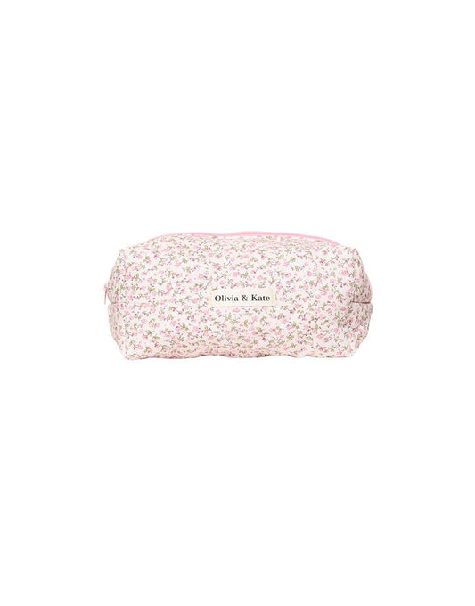 Lichtroze Kleine Bloemen Make - Up - Tas - Olivia & Kate