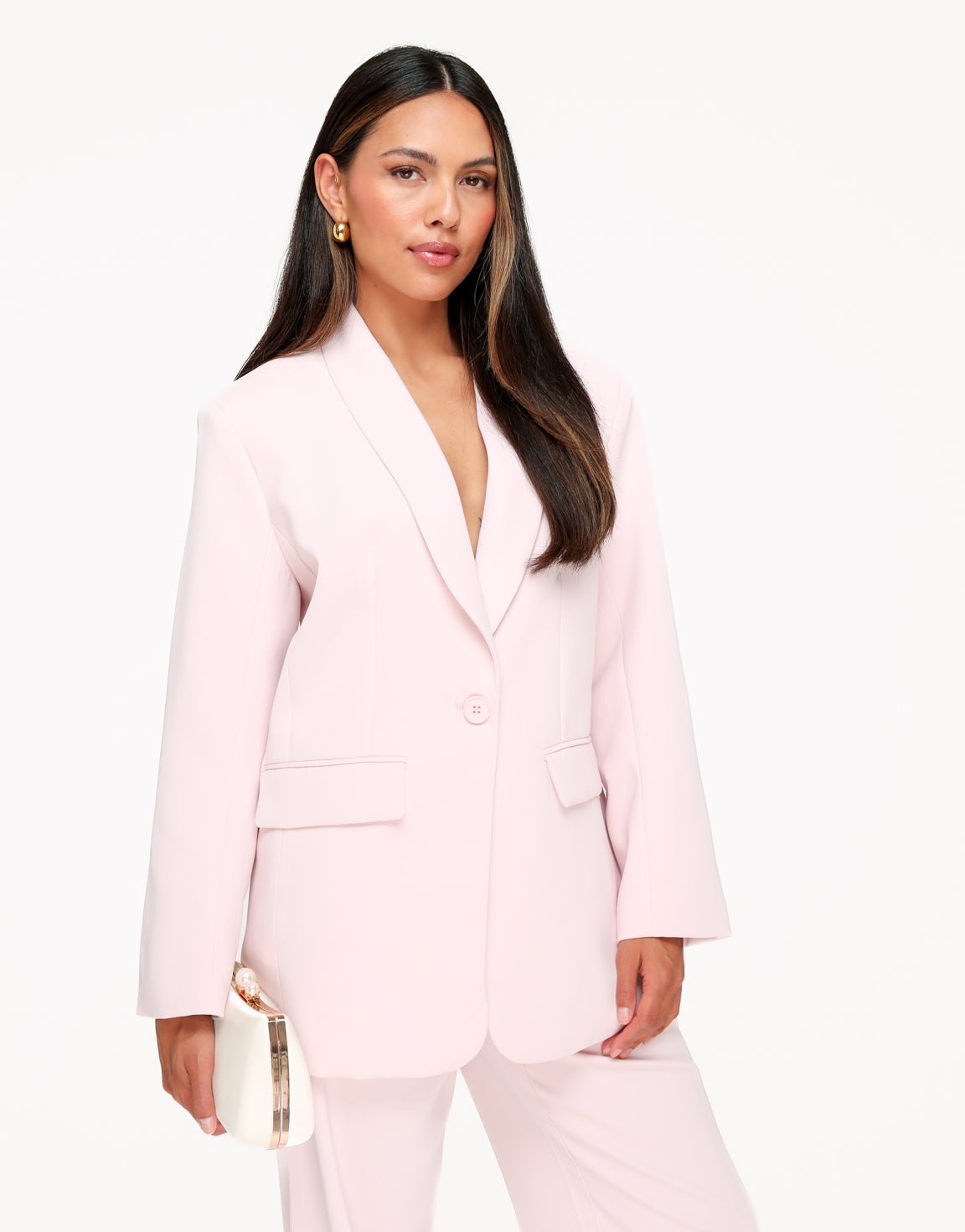 Lichtroze Lange - Blazer - Olivia & Kate