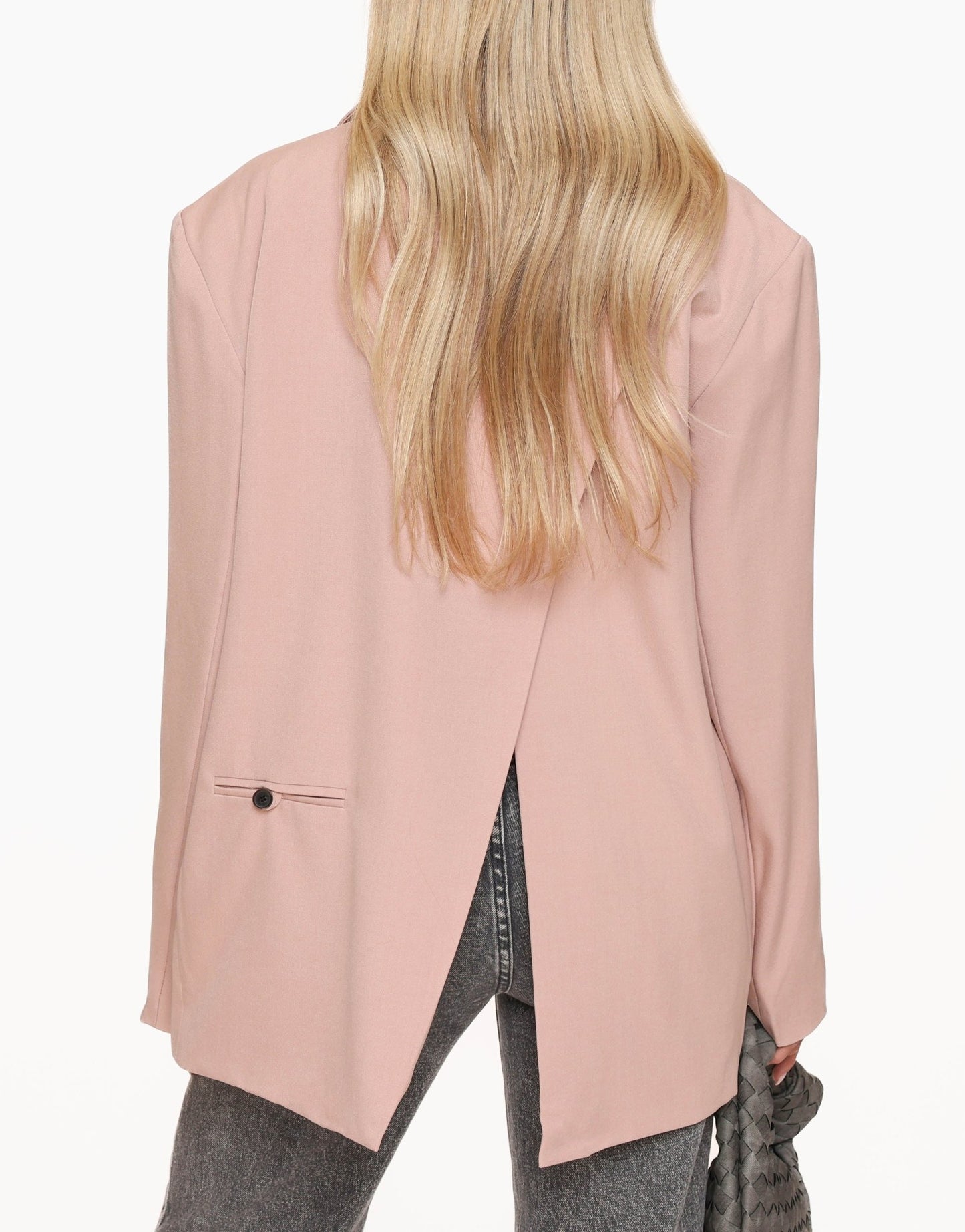 Lichtroze Open Rug Oversized - Blazer - Olivia & Kate