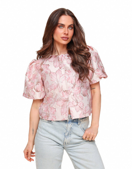 Lichtroze Statement Print - Top - Olivia & Kate