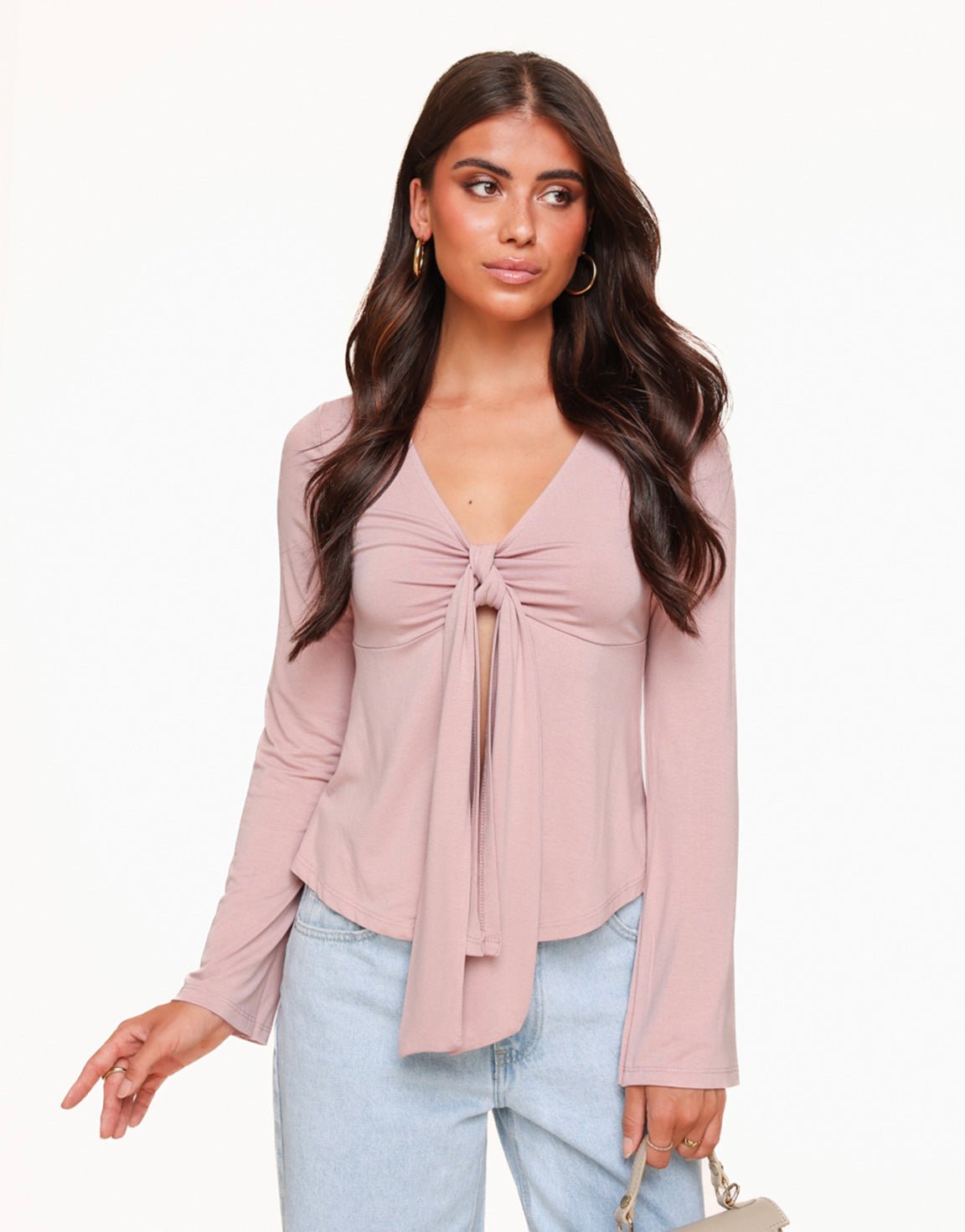 Lichtroze Strik LS - Top - Olivia & Kate