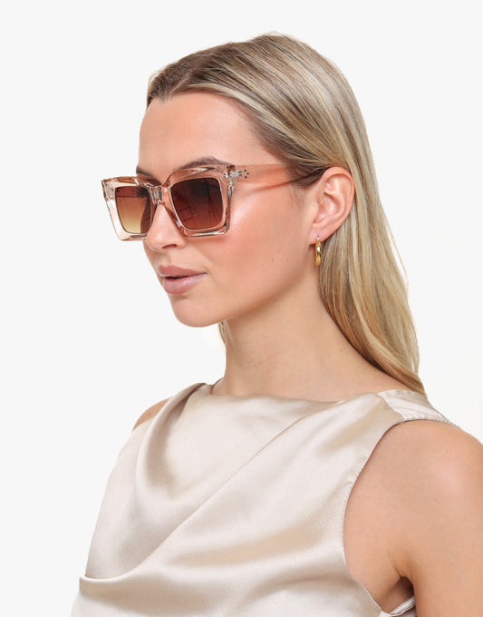 Lichtroze Vierkante - Zonnebril - Olivia & Kate