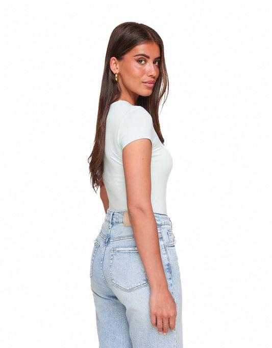 Mintgroene Basic SS - Top - Olivia & Kate