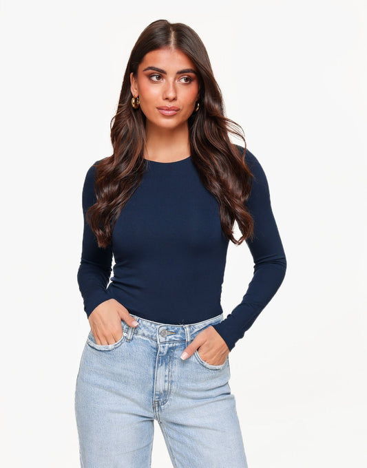 Navy Basic LS - Top - Olivia & Kate