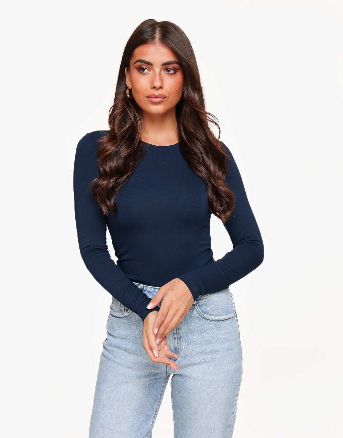 Navy Basic LS - Top - Olivia & Kate