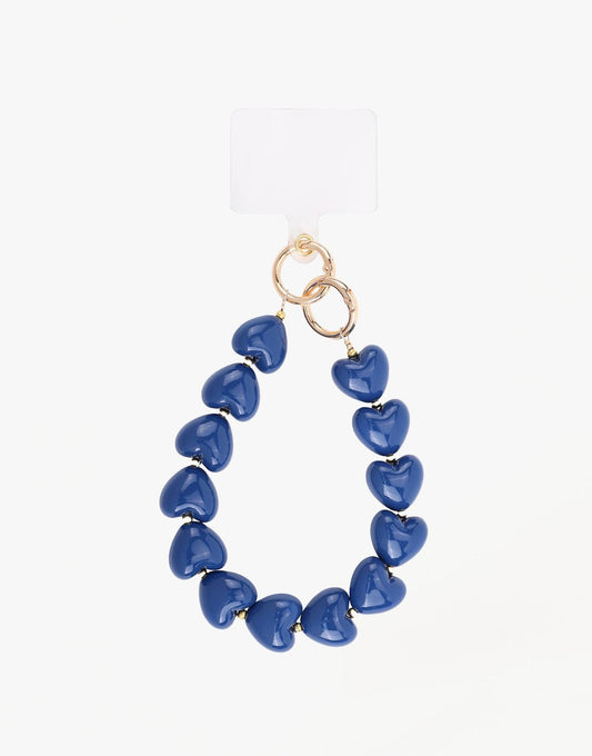 Navy Hartjes - Telefoonkoord - Olivia & Kate