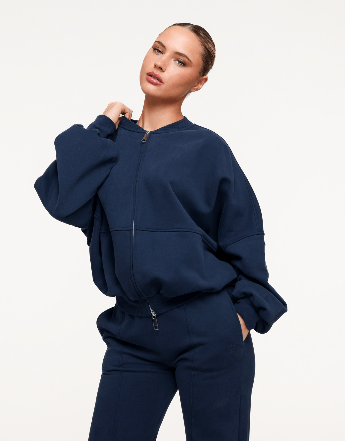 Navy Jogging LS - Vest - Olivia & Kate