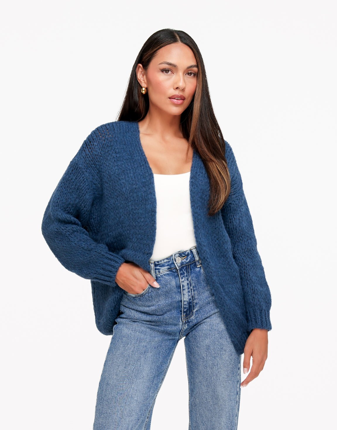 Navy Wollen - Vest - Olivia & Kate