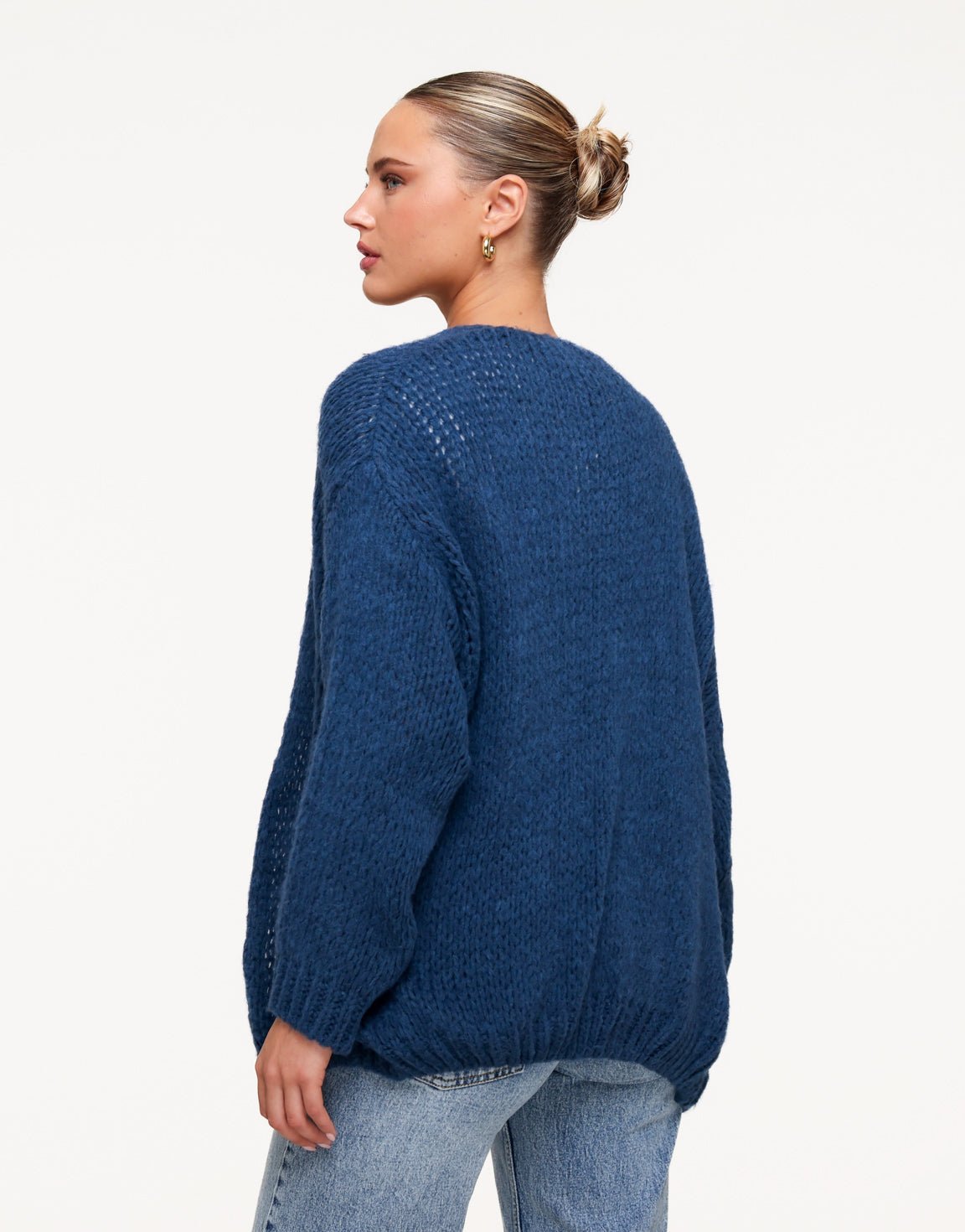 Navy Wool - Cardigan - Olivia & Kate