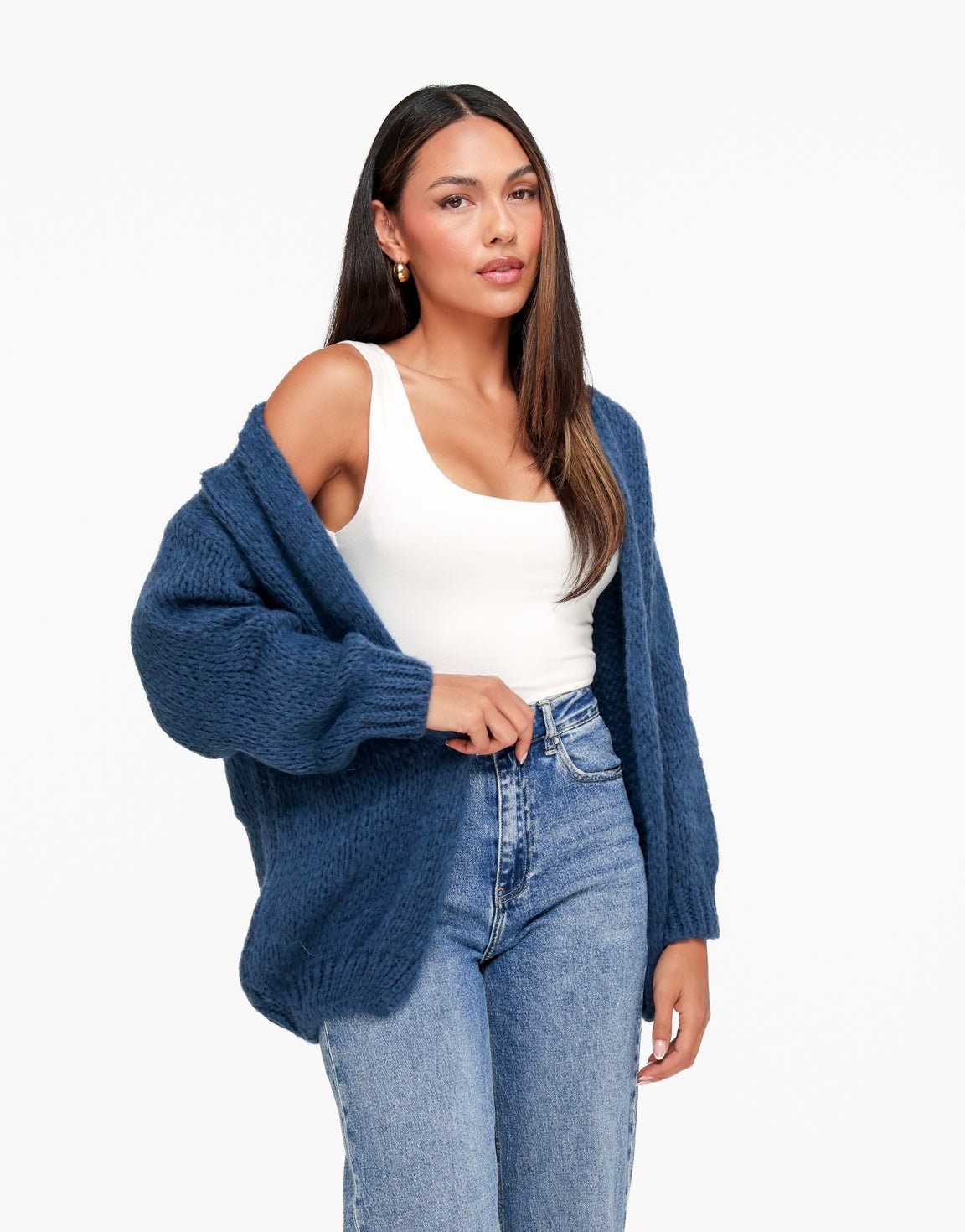 Navy Wollen - Vest - Olivia & Kate