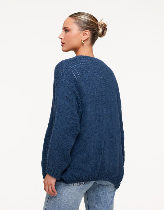 Navy Wollen - Vest - Olivia & Kate