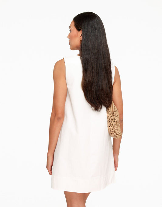Off White Mouwloze Wijde - Jurk - Olivia & Kate